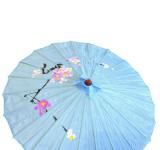 Ombrelle chinoise en tissu bleue
