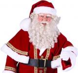 Père Noël luxe avec cape en velours taille L