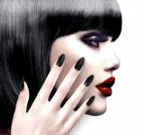 Blister 12 faux ongles noirs avec adhésifs