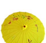 Ombrelle chinoise en tissu jaune
