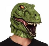 Masque Latex tyranosaure vert