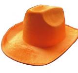 Chapeau cowboy orange fluo