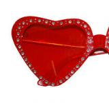 Lunettes strass coeur rouge (N03)