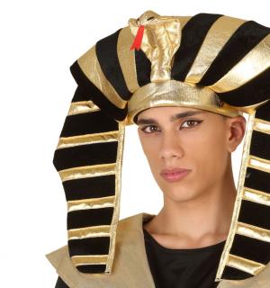Coiffe Pharaon égyptien noire