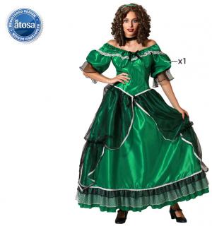 Dame du Sud robe verte taille M/L