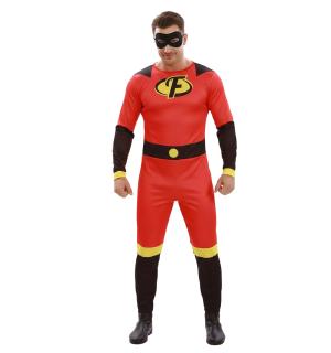 Super-héros famille indestructible rouge pour homme taille M/L