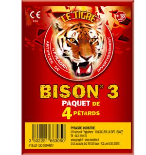 Boite de 20 paquets de 4 pétards LE TIGRE BISON N°3