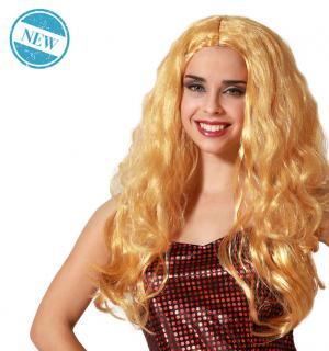 Perruque blonde ondulée