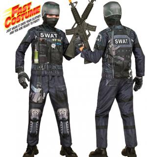 Déguisement effet réaliste policier SWAT imprimé Fast Costume Taille 5/7 ans