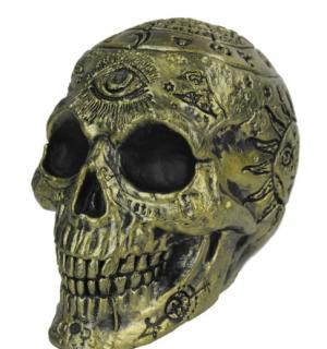 Crâne pentagramme doré