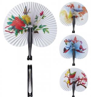Eventail chinois en plastique et papier (E1-4)