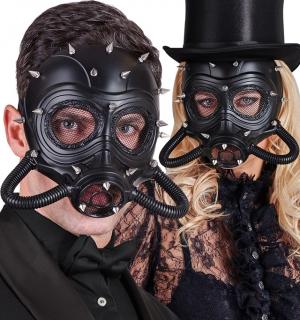 Masque à gaz steampunk noir