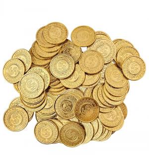 100 pièces de monnaie en plastique