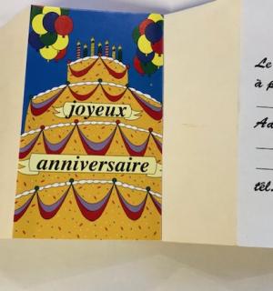 6 cartes invitation pour anniversaire