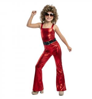 Disco show girl rouge ensemble fille taille 10/12 ans