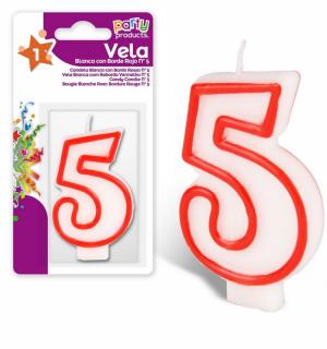 Bougie anniversaire chiffre 5