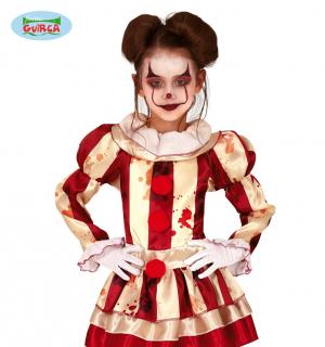 Clown fille assassin rouge et blanc 10/12 ans
