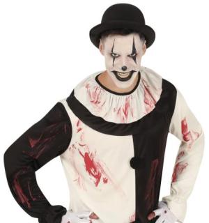 Clown de terreur Pierrot noir et blanc taille L
