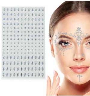Strass bijoux pour visage à personnaliser