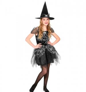 Sorcière noire et argent taille 4/5 ans