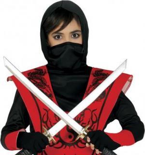 Ninja rouge et noir 5/6 ans