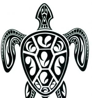 Tatouage temporaire tortue tribale