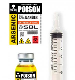Flacon de poison et sa seringue