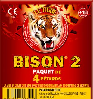 2 paquets de 4 pétards Le Tigre Bison n°2