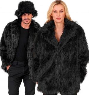 Veste en peluche fausse fourrure noire mixte taille L/XL