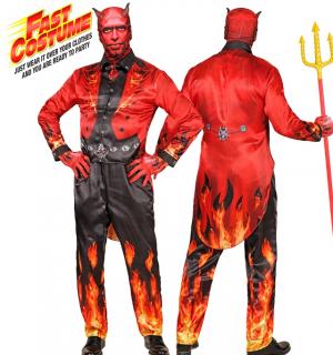 Déguisement effet réaliste diable imprimé Fast Costume intégral taille XL