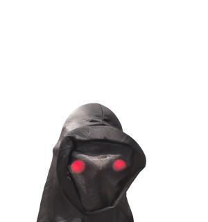 Lunettes lumineuses rouges imitation yeux sous capuche