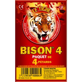 1 paquet de 4 pétards TIGRE BISON N°4