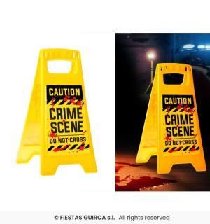 Panneau de signalisation chevalet scène de crime à poser