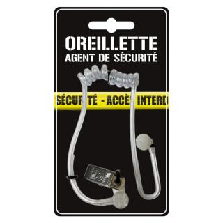 Oreillette factice d'agent de sécurité ou agent secret
