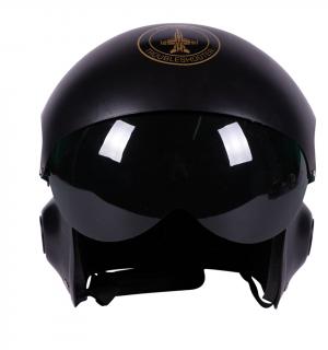 Casque aviateur Top Gun pilote de chasse avec visière teintée