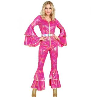 Combinaison disco rose taille L