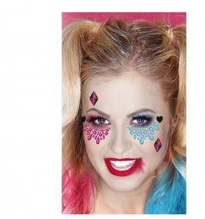 Bijoux strass de visage Harley Quinn