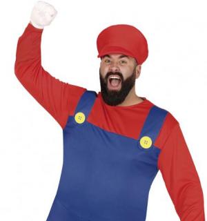 Plombier bleu et rouge taille XL