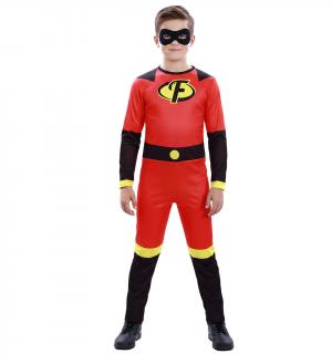 Super-héros famille indestructible rouge enfant mixte taille 3/4 ans