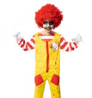 Clown fast food enfant taille 10/12 ans