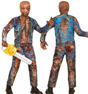 Déguisement effet réaliste zombie imprimé Fast Costume intégral taille 11/13 ans